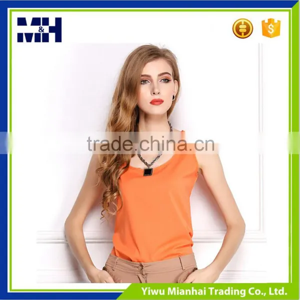 Summer Fashion Candy Color Fashion Sleeveless Women Chiffon Shirt