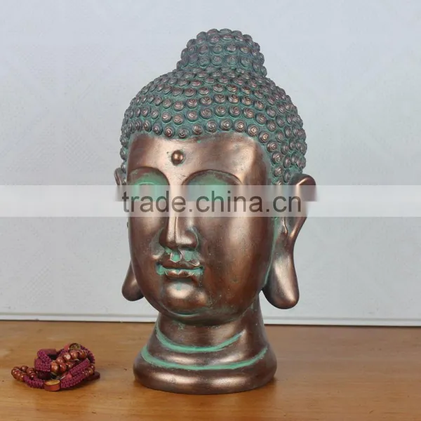 Hot Sale Desktop Decoration Bronze Buddha Head For Sale photo-3
