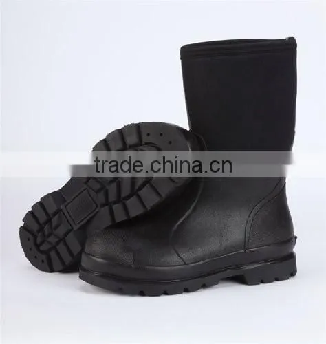 Rubber and Neoprene Upper Steel Toe Safety Boots for Men