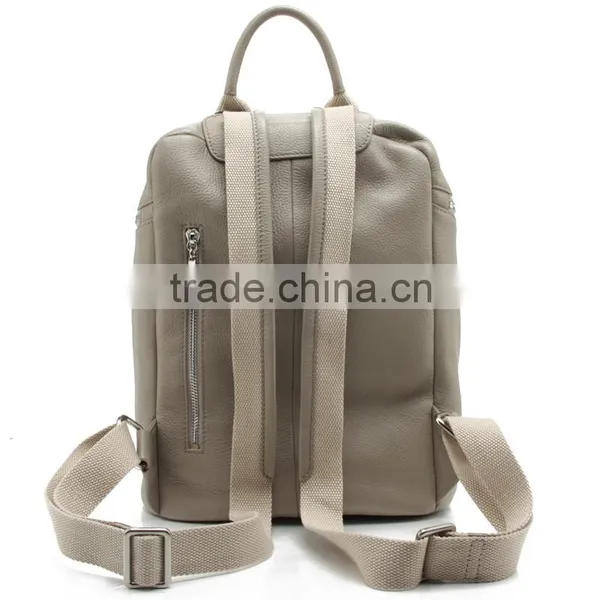 CSS1596-001 Wholesale Fashion Custom Women High School Genuine Cow Leather Backpack photo-3