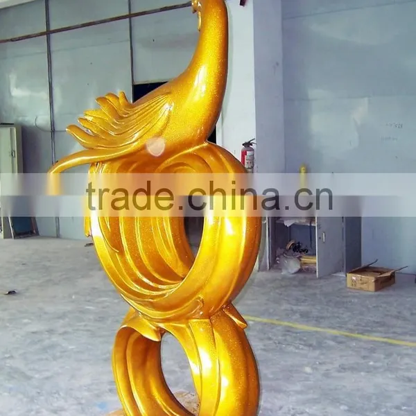 Fiberglass Statue Golden Color photo-3