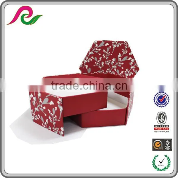 Hexagonal Prism 2 Drawers Storage Cardboard Box photo-4