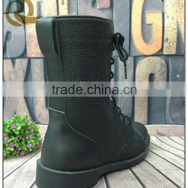 Hot Sale Black Leather Army Military Combat Tactical Boots for Man photo-4