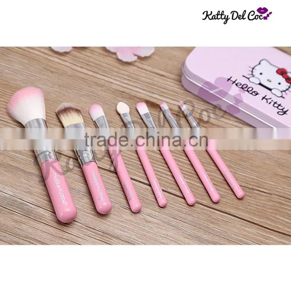 Best Quality Wooden Handle 7pcs Cute Makeup Brush Set Hello Kitty Makeup Brush Set Quality Choice Supplier's Ch photo-2