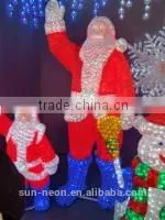 Christmas Decorations Lighted Led Acrylic Light Outdoor Sitting Santa photo-4