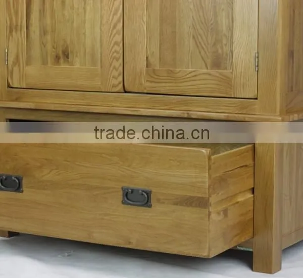 Rustic Range Bedroom Furniture of Solid Oak 2 Doors Wardrobes photo-3