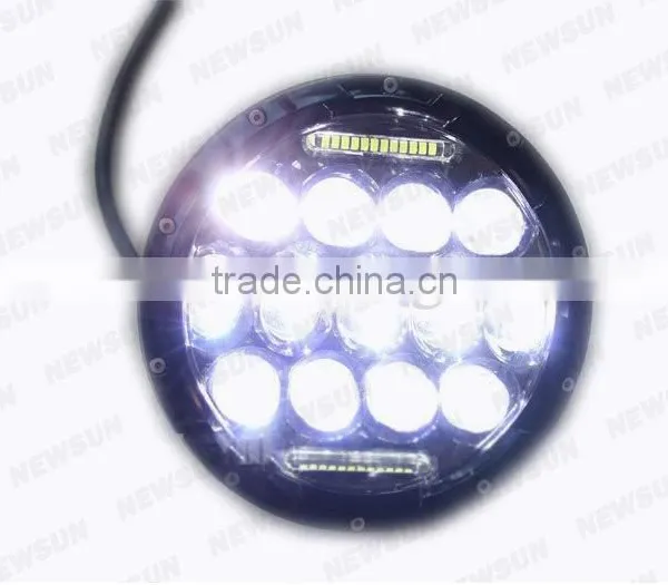 7'' 75W High Low Beam Driving Light DRL Front Light 7inch LED Headlight for Jeep Wrangler photo-6