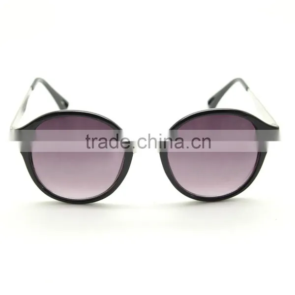 Classic Style Circular Metal Round Sunglasses With Metal Bar photo-3