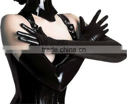 Stock Leather Glove Sexy M3002,long Leather Gloves,tight Leather Gloves