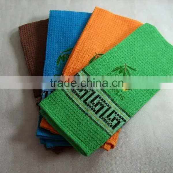 Tea Towel Kitchen Towel With Olive Design Embroidery and Meantros Design Jacquard photo-2