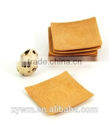 Mini Bamboo Wooden Square Macarons Petits Fours Serving Dish Plate photo-2