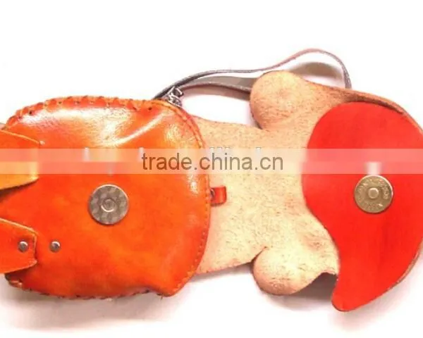 Wholesale High Quality Pure Hand-made Genuine Leathter Animal Coin Purse photo-3