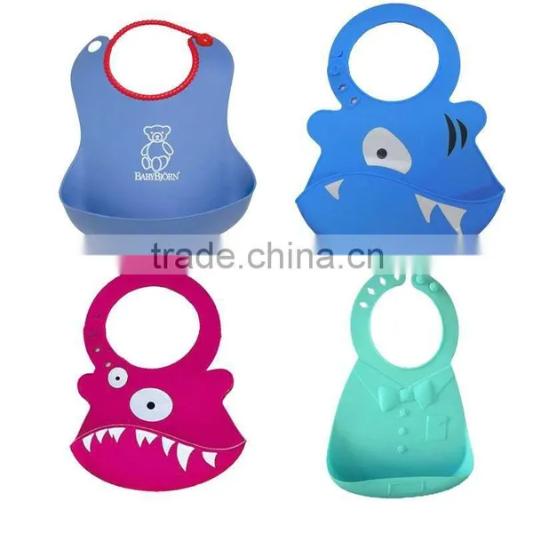 Plain Color Silicone Baby Bandana Bibs photo-2