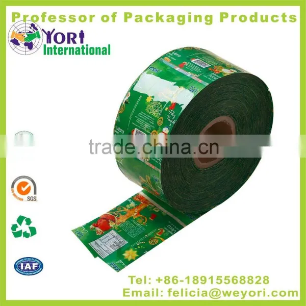 Yori Eco friendly relief printing glossy lamination semi transparent water label