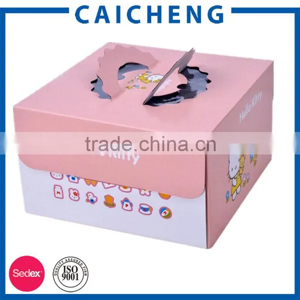 Custom Foldable Kraft Cake Paper Box With Window photo-4