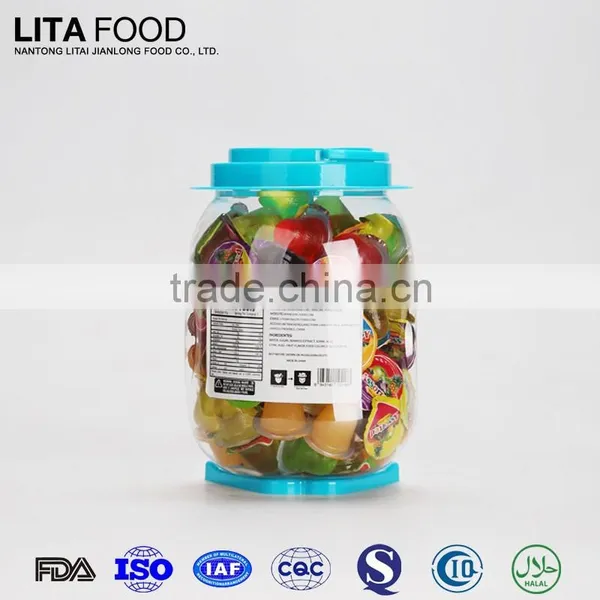 China Wholesale Snacks!100pcs Assorted Mini Cup Jelly Candy in Cute Animal Jar photo-3
