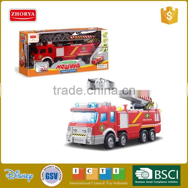Zhorya Fire Truck With a Water Cannon, Shooting Water With Light Effects