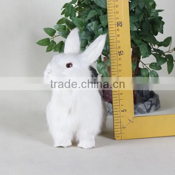 Handmade Real Fur Rabbit Animals Toy photo-3