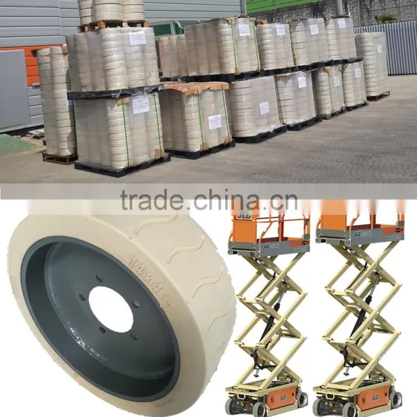 Mec 8812 Aerial Work Platform Non-marking Rubber Tire Wheel 14x4 1/2 photo-2