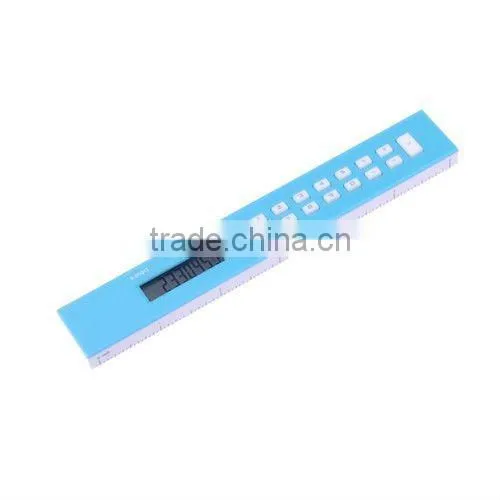 Blue 2 In1 School Student Learning Calculator Ruler Stationery Tool
