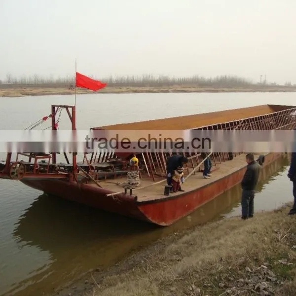 60m3 Small Self-unloading River Sand Barge Boat photo-3
