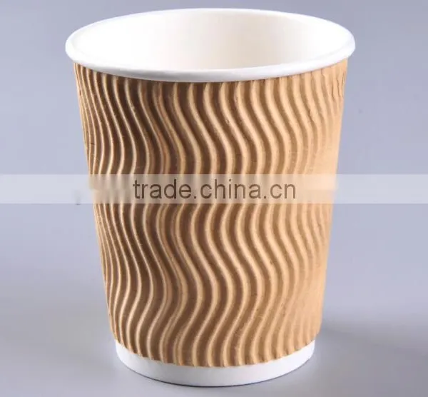 8oz Disposable Corrugated Wall Paper Coffee Cup for Customized photo-3