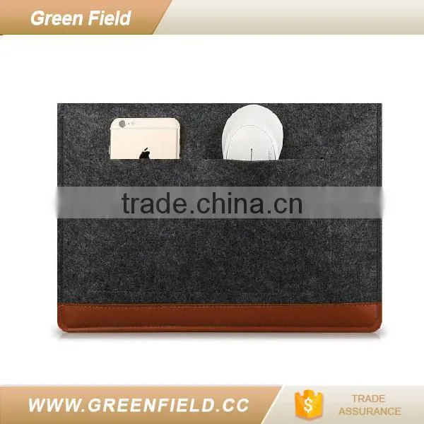 Green Field Dark Grey Felt Bag Laptop Sleeve Bag photo-2
