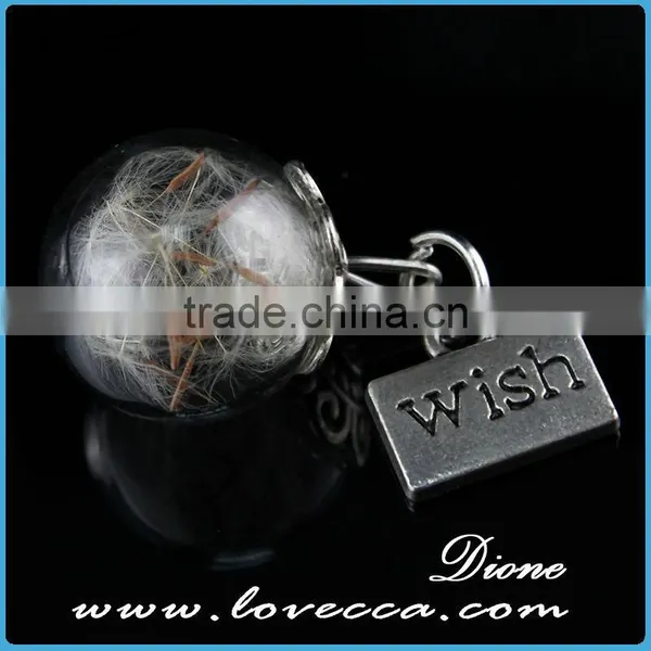 Vintage Style Jewelry Antiqued Bronze Flower Cap Bail Wish Vial Drop Glass Bottle Pendant Vial photo-2