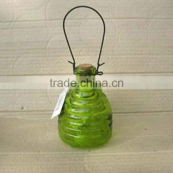 3 Sizes Colored Glass Wasp Trap Hanging Glass Bee Catcher, Glass Pest Catcher photo-5