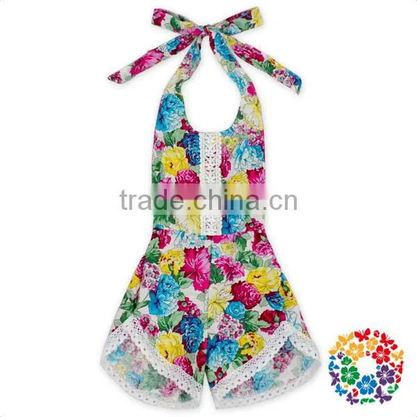 New Born Girls Boho Vintage Playsuit Rompers Many Style Flowers Ruffle Lace Organic Onesie photo-4