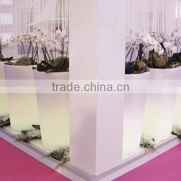Rechargeable Waterproof LED Bar Furniture, 43'' High Portable LED Lighted Planter Pot photo-3