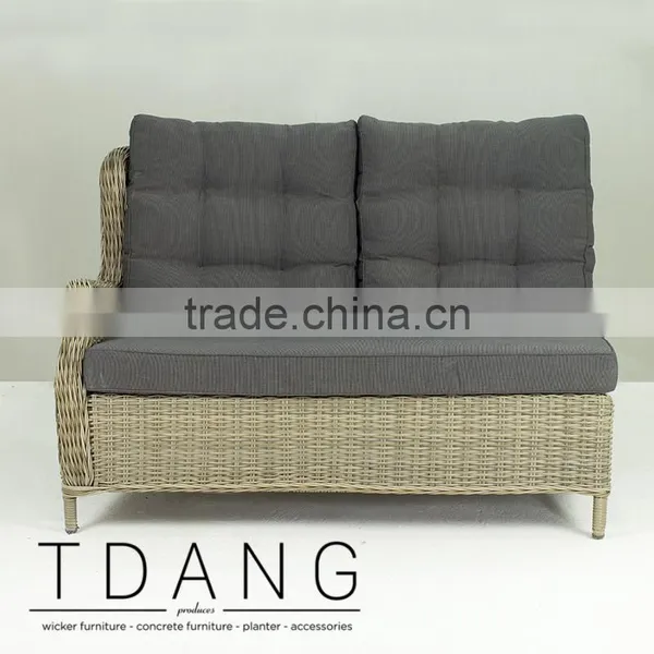 Hanna Wicker Sofa Right Hand- Modern Outdoor Wicker Furniture - Rattan Corner Sofa Sets photo-4