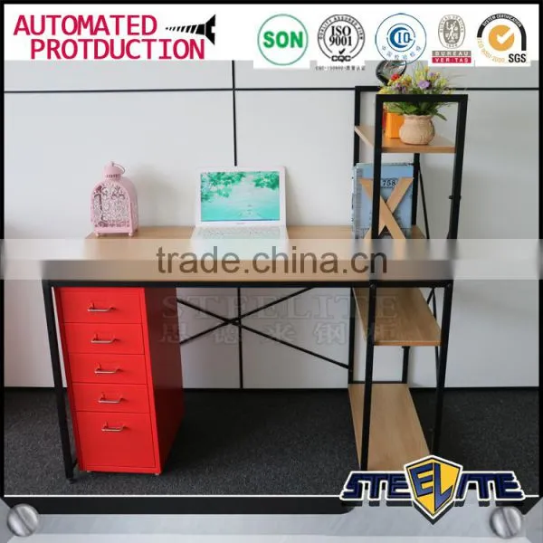 Direct Supplier Simple Korean Bookshelf Desk Desktop Computer Desk photo-2