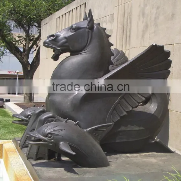 Modern Garden Sculpture Decoration Stone Hippocampus Sculpture photo-4