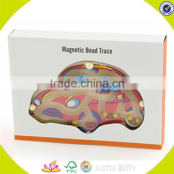 Wholesale Colorful Baby Wooden Maze Toy High Quality Kids Wooden Cart Maze Toy Hottest Wooden Drag Cart Maze Toy W11H014 photo-2