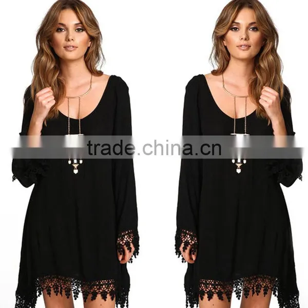 Floal Print Designs Womens Summer Swimsuit Kaftan Sexy Crochet Bikini Swimwear Cover Up Sexy Short Beach Dress photo-2