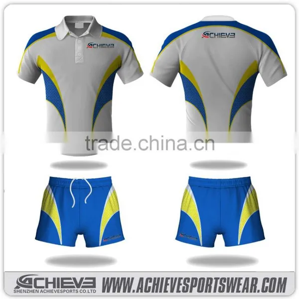 Custom Team Cricket Jerseys Club Training Circket Shirts Sublimated Quick Dry Polo photo-4
