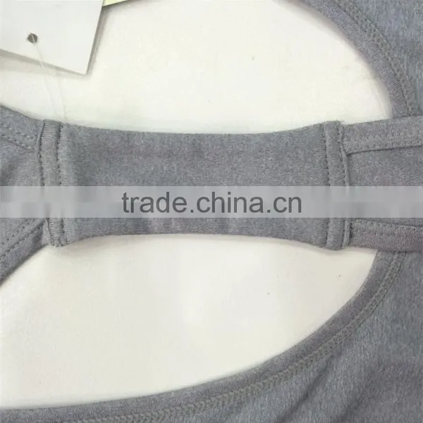 Grey Fitness Tights Elastic Quick-drying Women Yoga Tank Tops in Bulk photo-3