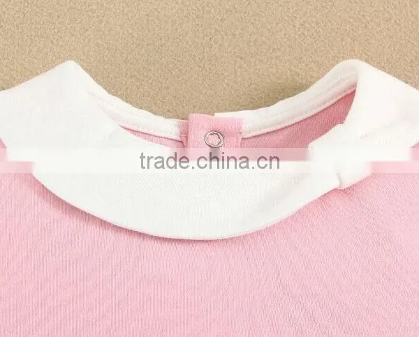 MOM AND BAB Cute Baby Gilrs Clothing Pink Baby Romper Embroidery Baby Bodysuit Pink photo-2