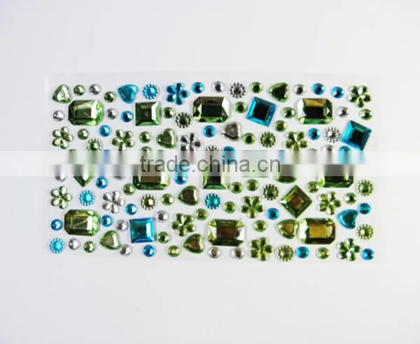 Colorful Self Adhesive Gems Custom Diamond Acrylic Rhinestone Sticker photo-4