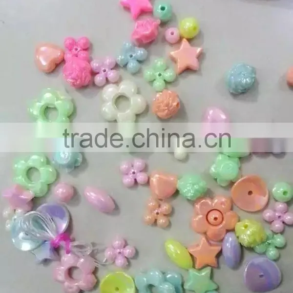 Diy Handmade Acrylic Beaded Set With Custom Logo Bags Pack Early Educational Loose Beads Bags Set for Children Gifts photo-4