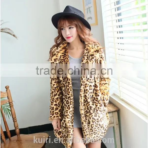 Hot-selling New Winter Faux Fur Coat Thick Warm Leopard Mink Trench Coats Sexy Luxury Female Overcoat Long Plus Size photo-6