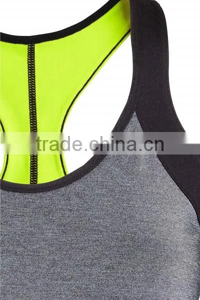 OEM Nylon Lycra Women Workout Tank Tops Sexy Fitness Yoga Vest Wholesale photo-5