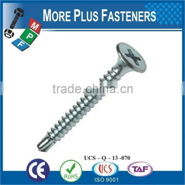 Made in Taiwan Phillips Cross Recess Countersunk Flat Head Self Drilling Screw photo-3