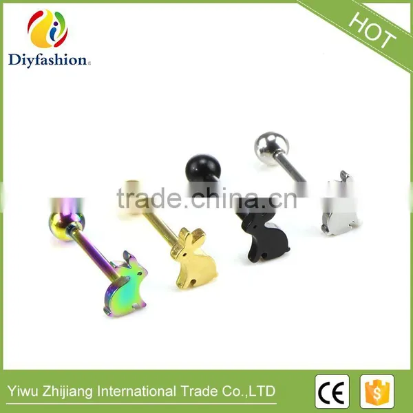 Many Styles Body Piercing Jewelry Animal Star Titanium Sigle Ball Tongue Ring photo-5