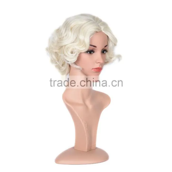 Large Stocks! White Short Hair Wig, Short White Cosplay Wig, Fashion Spiky Hair Wigs photo-2
