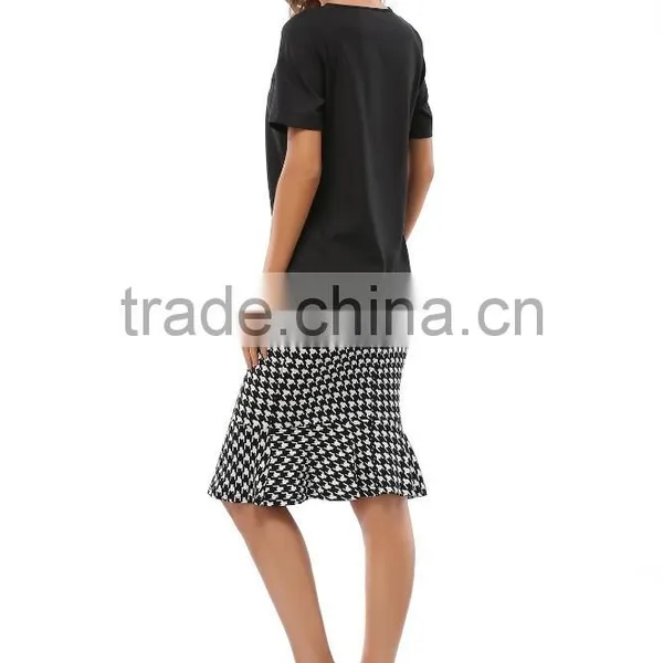 Thin Hollow Yarn Splicing Short Sleeved Chiffon Shirt SD101 photo-3