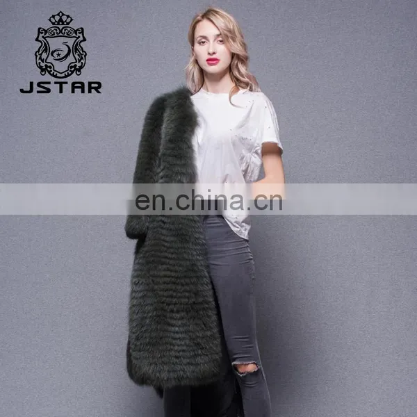 2018 Early Spring Newest Design Lady's Top Fashion Knitted Fur Jacket/coat