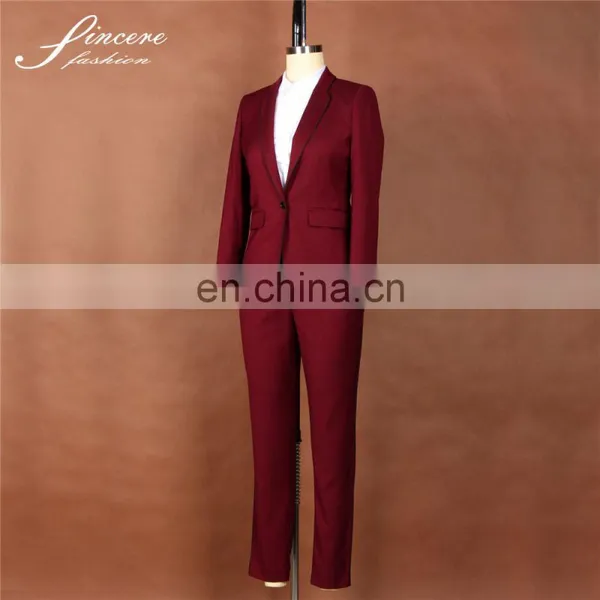 Ladies Wool/Polyester Designer Pants Trousers Suits Jacket Suits photo-2