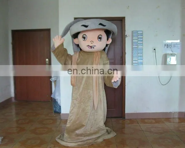 Grey Clothes Arab Men Mascot Costumes